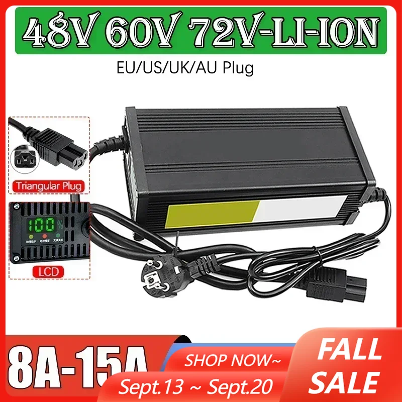 48 В 60 В 72 В зарядное устрой – обзор и цена 72V 15A Fast Charger